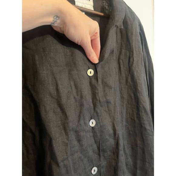 Flax NWT Black Linen Lagenlook Pants Set Small and Medium - Picture 6 of 8